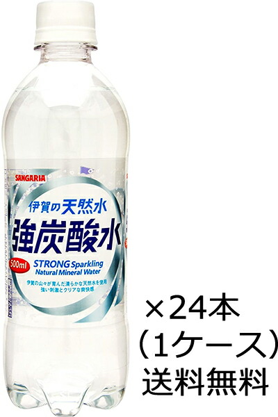 652円 すぐったレディース福袋 日本サンガリア 伊賀の天然水 強炭酸水 500ml×24本 1ケース 炭酸水