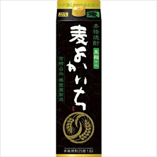 （ケース販売）（送料無料（九州・沖縄除く））　宝　よかいち　麦　黒麹　紙パック　２５度　１．８Ｌ　１８００ｍｌ　６本