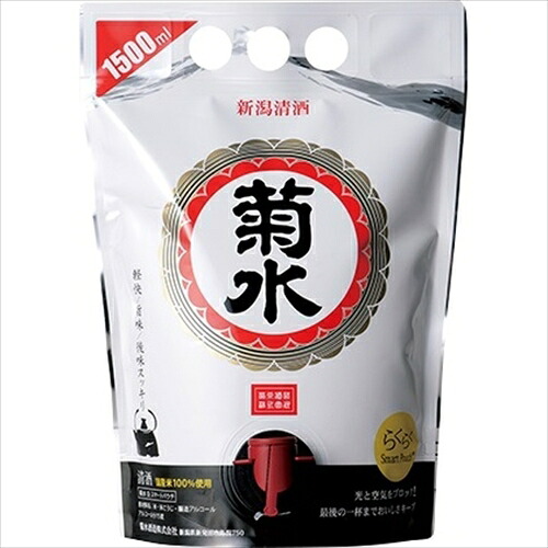 【これは便利！お試し価格！】（ケース販売）（送料無料（九州・沖縄除く）） 菊水 白 スマートパウチ １．５Ｌ　１５００ｍｌ ６本