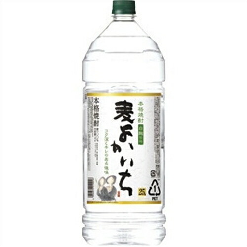 （ケース販売）（送料無料（九州・沖縄除く））　宝　よかいち　麦　２５度　ＰＥＴ　４Ｌ　４０００ｍｌ　４本｜開成屋