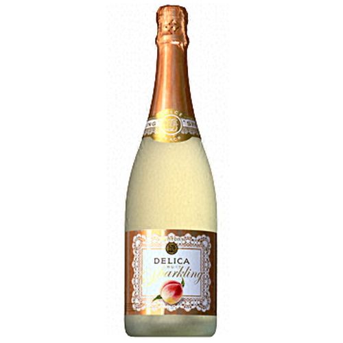 (ケース販売)(送料無料(九州・沖縄除く)) デリカ・フルーツ スパークリング ピーチ 750ml 12 本|開成屋