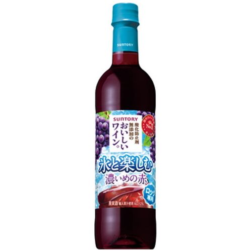 （ケース販売）（送料無料（九州・沖縄除く））　　氷と楽しむおいしいワイン　濃い赤　ＰＥＴ　７２０ｍｌ　１２　本