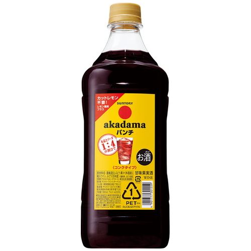 (ケース販売)(送料無料(九州・沖縄除く)) 赤玉パンチコンク 1800ml 6 本