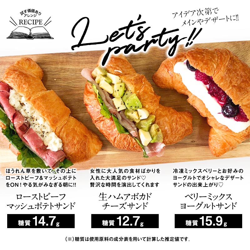 市場 ≪糖質約44%OFF 低糖質 ≫ 長期保存 常温 低糖質クロワッサン12個セット 送料無料