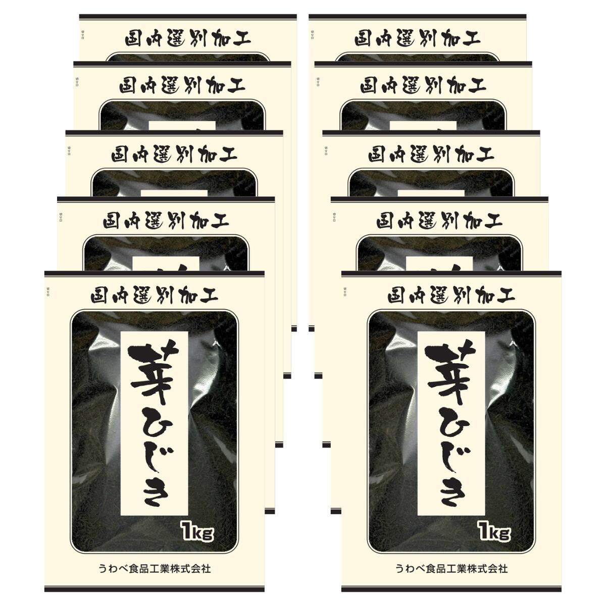 ひじき 中国産 芽ひじき 1kg×10袋【送料無料】国内選別加工品 業務用 当社にて選別＆包装 保存食 業務用