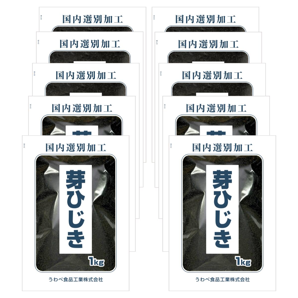 ひじき 韓国産 芽ひじき 1kg×10袋【送料無料】 国内選別加工品 業務用 当社にて選別＆包装 保存食