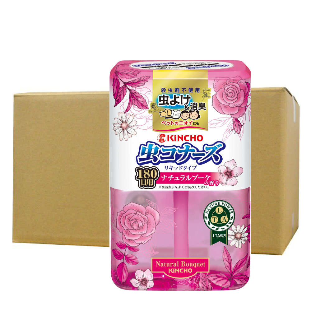 虫よけ 消臭 ペット臭 虫コナーズ リキッドタイプ ロング 180日 ナチュラルブーケの香り 400ml&times;20個 KINCHO｜快適クラブ 店