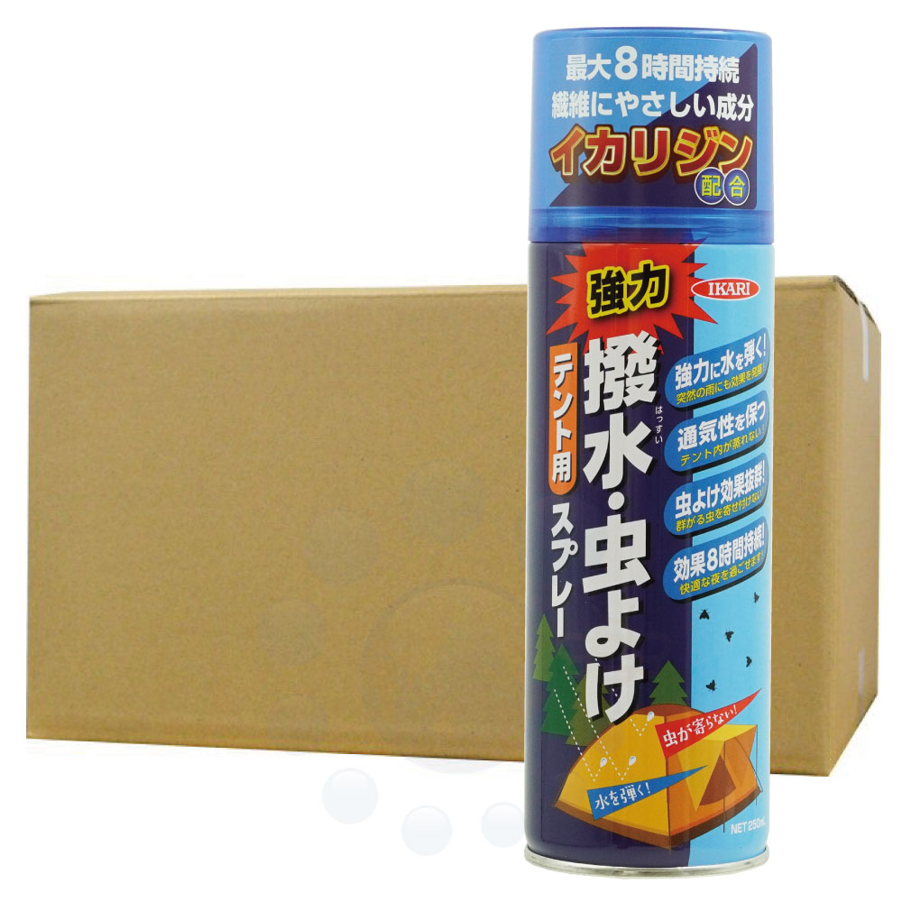 撥水 防虫 テント用撥水 虫よけスプレー 250ml×24本 イカリ消毒 イカリジン配合