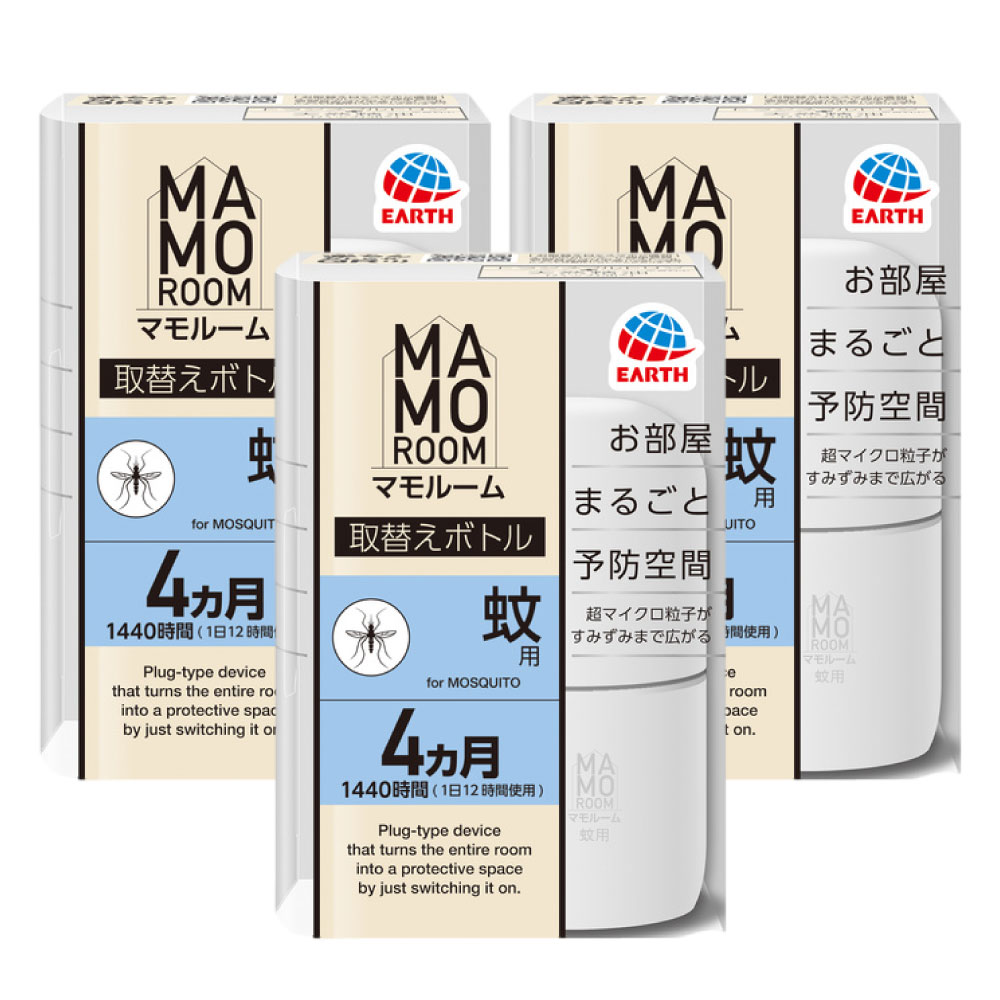 市場 マモルーム 3本セット 1440時間用 防除用医薬部外品 取替え 蚊用 45ml