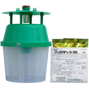 ハスモンヨトウ無くする ファネルトラップ1個 ＋ フェロディンSL 2個書き割り 雄成虫引きずり込む剤 フェロモン落とし穴 【貨物輸送無料】