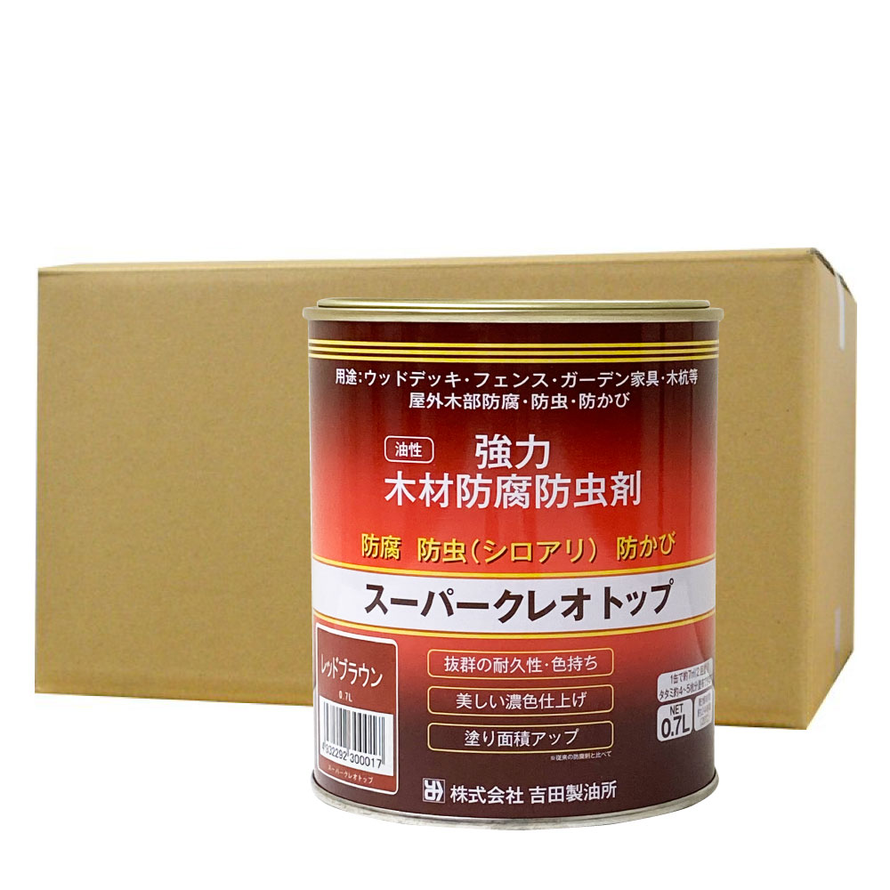 豪然たる 白木貯蔵 殺虫剤剤 百貨店 クレオとっ始め 赤いこと赤銅色 0.7L×6本 油性 防菌類 シロアリ打つ手 室外木部用