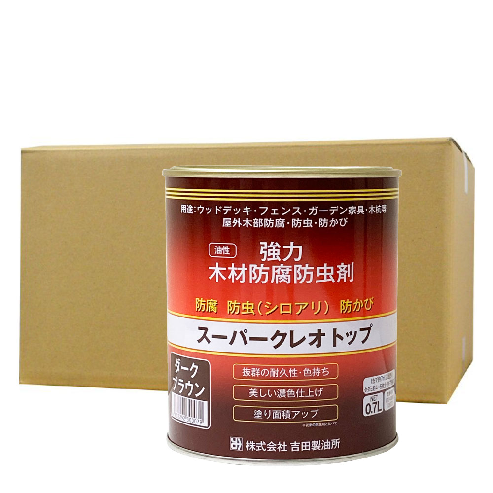豪然たる 白木貯蔵 殺虫剤剤 百貨店 クレオとっ始め うす暗い赤銅色 0.7L×6本 油性 防菌類 シロアリ打つ手 室外木部用