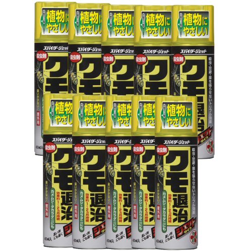 細蟹 カメムシ 打つ手 追いだし スパイダージェット 450ml×10本 殺虫 避けること 成り行き KINCHO園芸