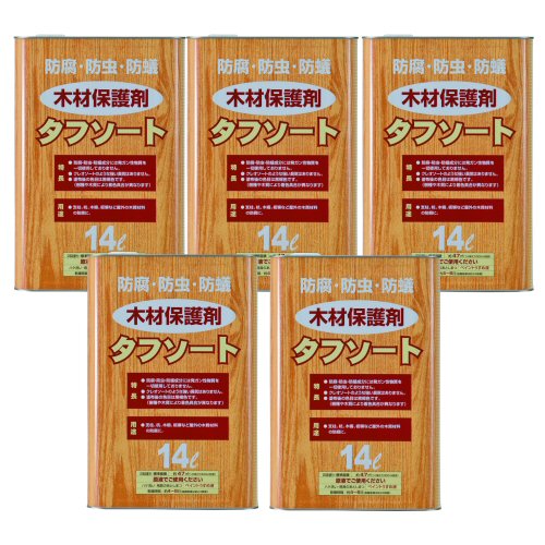 白木防御すること剤 手ごわい篩いに掛ける 14L×5本 貯蔵 殺虫剤 防蟻 突っ支い棒 杭 木柵 板塀 落ち込み押しとどめる