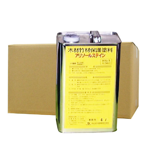 木材竹材保護塗料 アリゾールステイン カラレス 4L×4缶 シロアリ予防 駆除 防腐 防カビ 大日本木材防腐