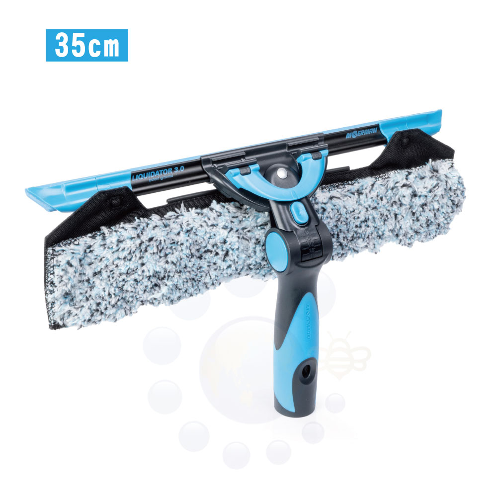 窓清掃用品 モアマン リクイディターチャンネル 3.0 35cm フグフリック 35cm エクセレイター ハンドル 2.0セット MOERMAN|快適クラブ 店