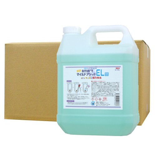 トイレ洗剤 尿石除去剤 マイルドアシッドEL 4L×4本 トイレクリーナー 洗浄剤 黄ばみ除去 業務用 エフロ除去 【送料無料】|快適クラブ 店