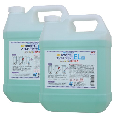 室内用便器中性洗剤 尿石取りくずす剤 マイルドアシッドEL 4L×2本 室内用便器洗浄剤 室内用便器洗い濯ぎ剤 黄ばみ取りくずす お勤め用 エフロ取りくずす 【貨物輸送無料】 日用品雑貨・文房具・手芸-トイレ用洗剤-日用消耗品