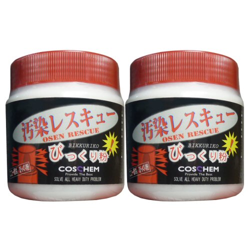 水垢 石鹸カス ウロコ除去 コスケム 汚染レスキューびっくり粉 500g×2個 磁器タイル 蛇口 鏡 ガラス