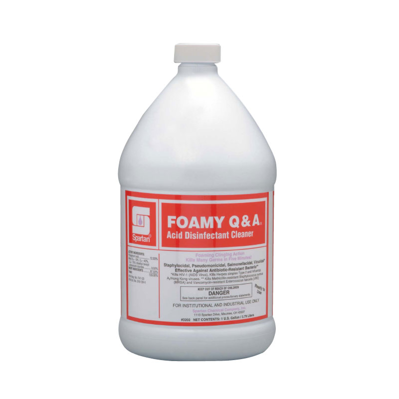 浴室用除菌酸性クリーナー スパルタンケミカル フォーミーQ&A 3.79L EPA登録製品 強力酸性洗剤 錆 水垢 湯垢 アムテック