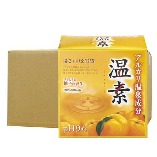 浴する剤 温素 ほっとする柚子の芳ばしさ 色消し澄み切ったの湯30g×15包×12箱 【治療法部外品】 アース製薬