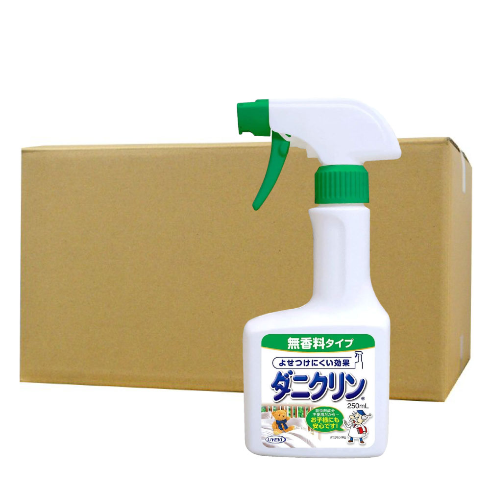 ダニ予防 ダニクリン 無香料タイプ 本体 250ml×24本 寝装具 タタミ カーペット UYEKI ウエキ