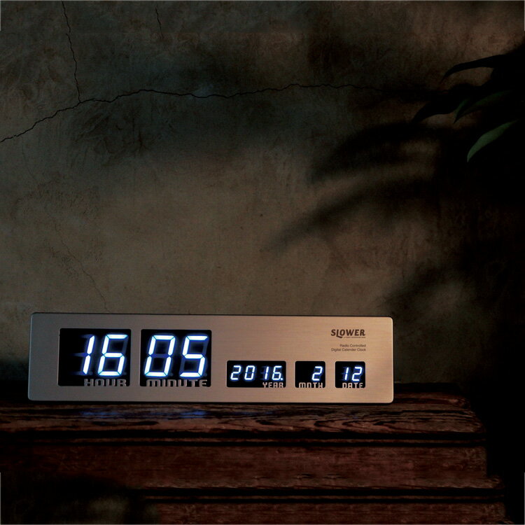 【ポイント10倍】LED CLOCK アスカリ Ascari【掛け時計 壁掛け時計 デジタル時計 置き時計 カレンダー 木 ゴールド LED シンプル 壁掛け電波時計 おしゃれ モダン メンズ 卓上 インテリア プレゼント 新生活 置時計・掛け時計】