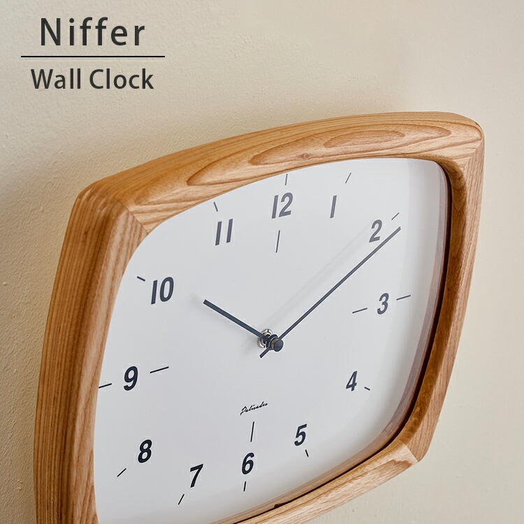 楽天市場】電波時計 インターフォルム ニフェル Niffer 壁掛け時計 CL