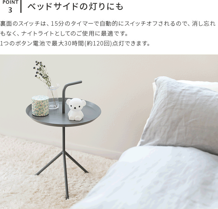 ミッフィーBundleOfLight【ミニサイズグッズ授乳ライトLEDナイトライトバンドルライト間接照明miffyミッフィーボリスライオン子供部屋寝室可愛い子供キッズMr.Maria誕生日出産祝いプレゼントダイニング用食卓用一人暮らし父の日実用的】