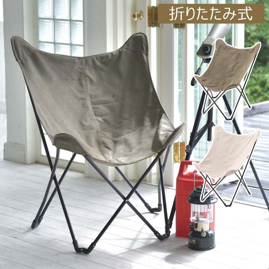 アウトドア フォールディング（折りたたみ）チェア | 東谷 カラー:ベージュ / カーキ | アウトドアチェア 折りたたみチェア キャンプチェア 軽量チェア ポータブルチェア コンパクトチェア リラックスチェア ガーデンチェア バルコニーチェア