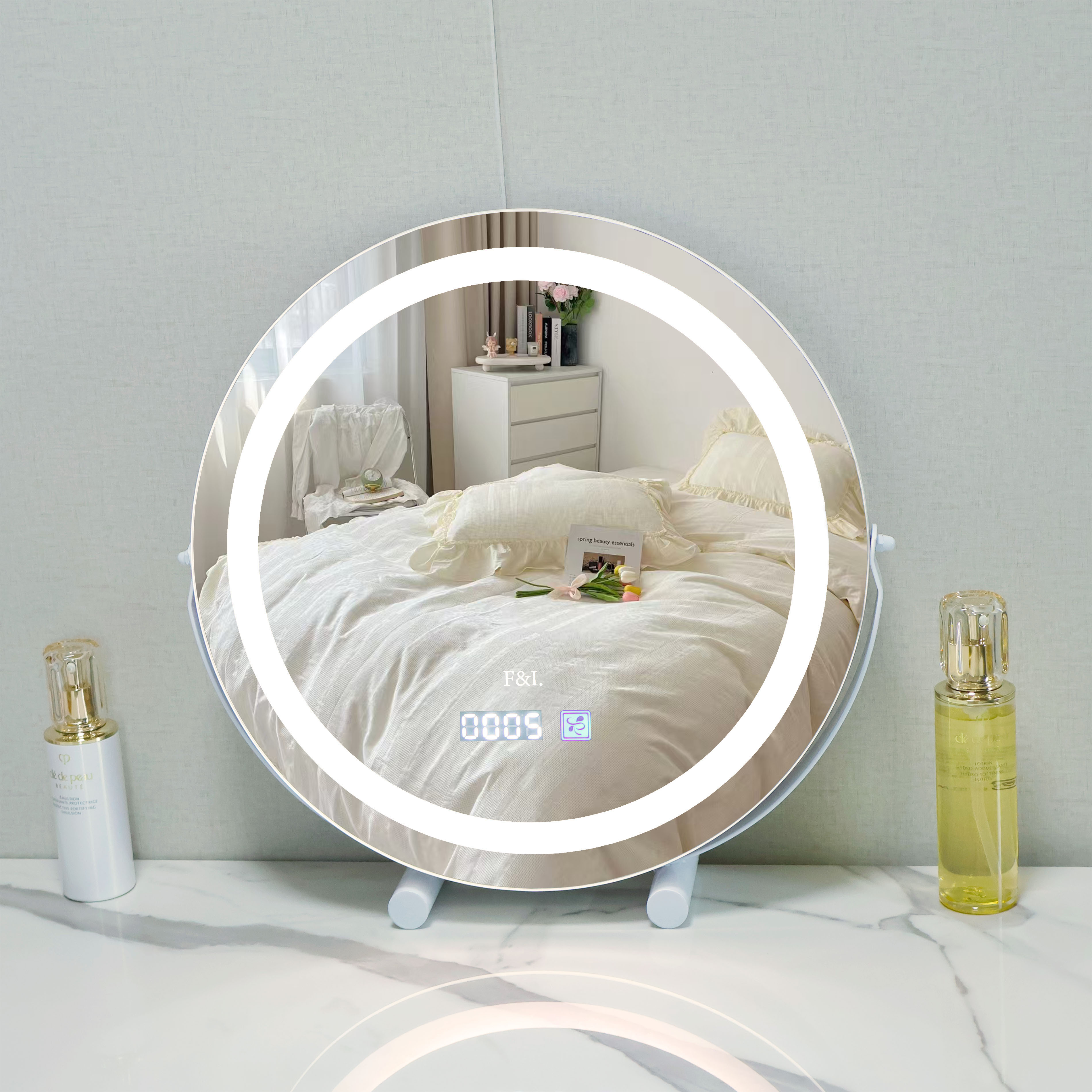 楽天市場】Francfranc エルドラド ハリウッドミラー ホワイト 調光 調