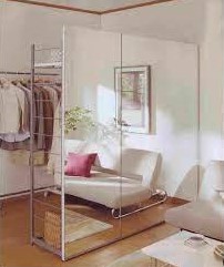【貨物輸送無料】 中仕切り納める仕合わせ幅60ｃｍ H-60PM うしろ側銀鏡ハンガー印字機 御部屋 間仕切り 納める 仕合わせ 銀鏡 姿見 大型銀鏡 ハンガー 御召しもの 中仕切り 押し込み パーテーション