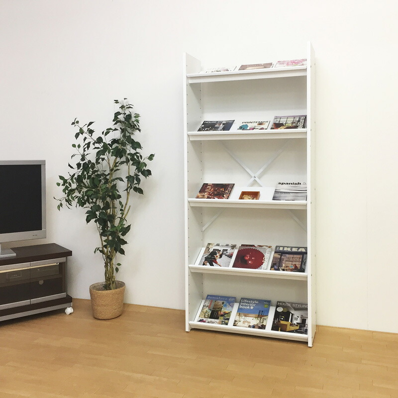 楽天市場】ラック 4段 シェルフ 棚 収納棚 オープンラック 本棚 斜め