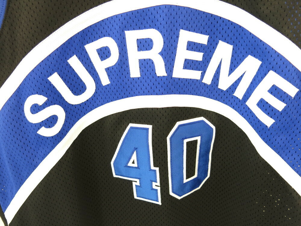 中古 Supreme シュプリーム 17ss Curve Basketball Jersey カーヴ バスケットボール ジャージー バスケシャツ ユニフォーム タンクトップ ジャージ ロゴ トップス ポリエステル ブラック 黒 ブルー 青 袋付き サイズm メンズ Tp 803 Truepaydayloan Ca