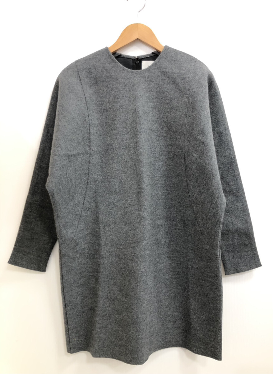 中古 ポンティ Ponti 長袖ワンピース ワンピース 無地 グレー フリーサイズ 1lt 50 Christine Coppin Com