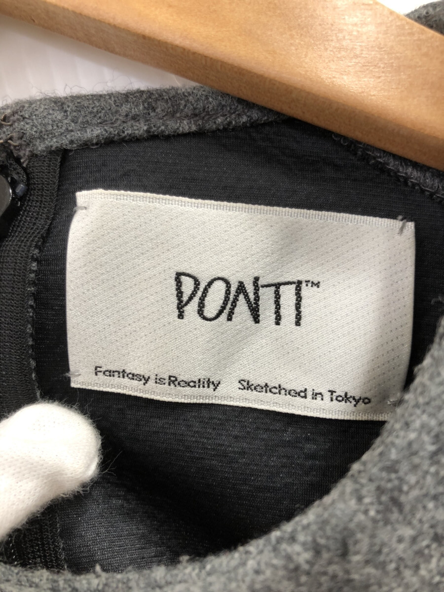 中古 ポンティ Ponti 長袖ワンピース ワンピース 無地 グレー フリーサイズ 1lt 50 Rvcconst Com