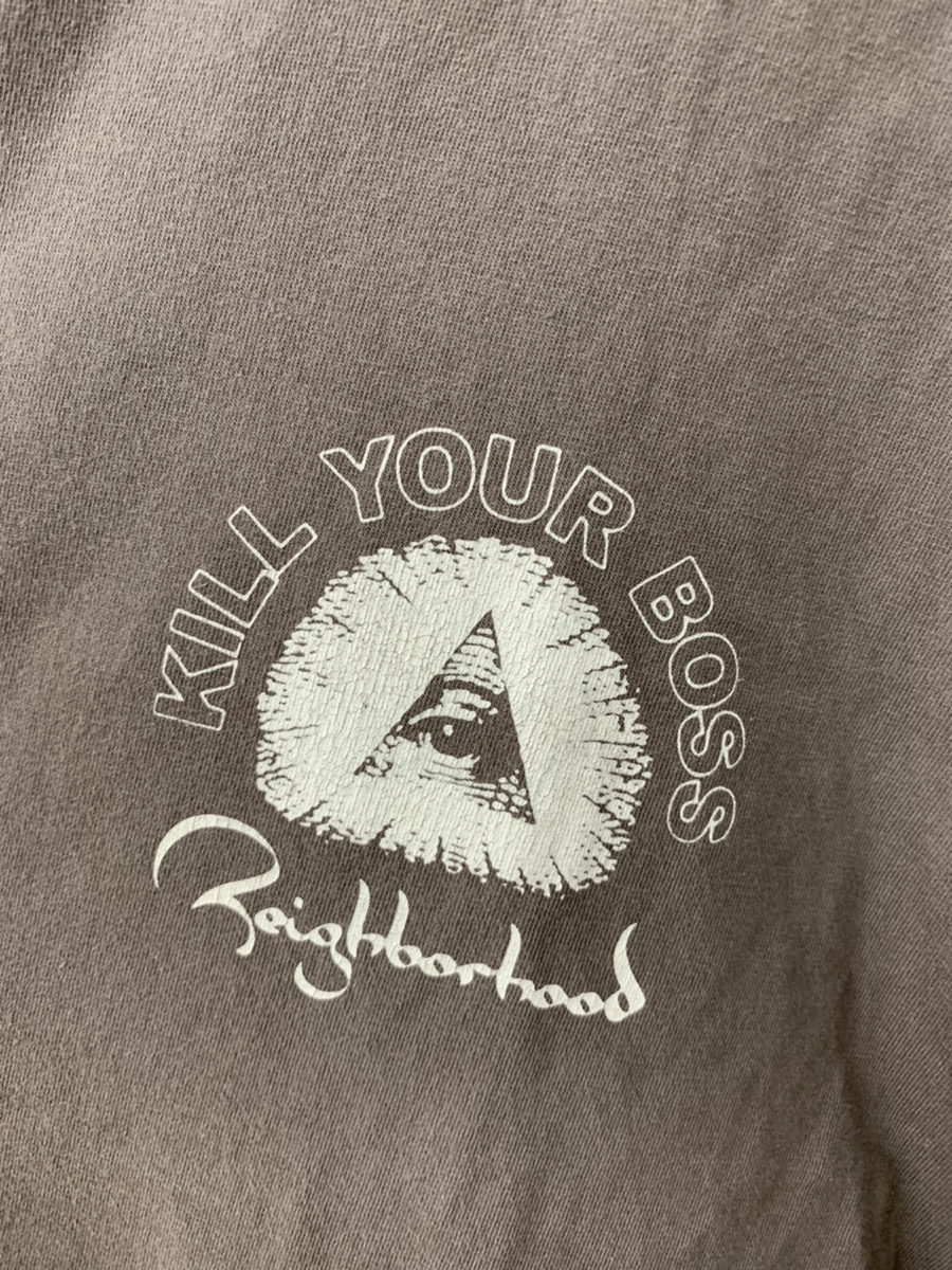 【中古】ネイバーフッドNEIGHBORHOOD21SSクルーネックTeeKILLYOURBOSSTシャツプリントグレー3Lサイズ201MT-1140