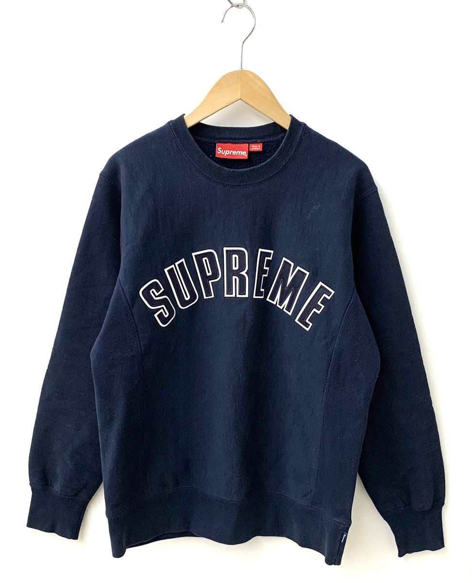 超激得即納 Supreme アーチロゴ クルーネック 5jknH-m62614495042 www