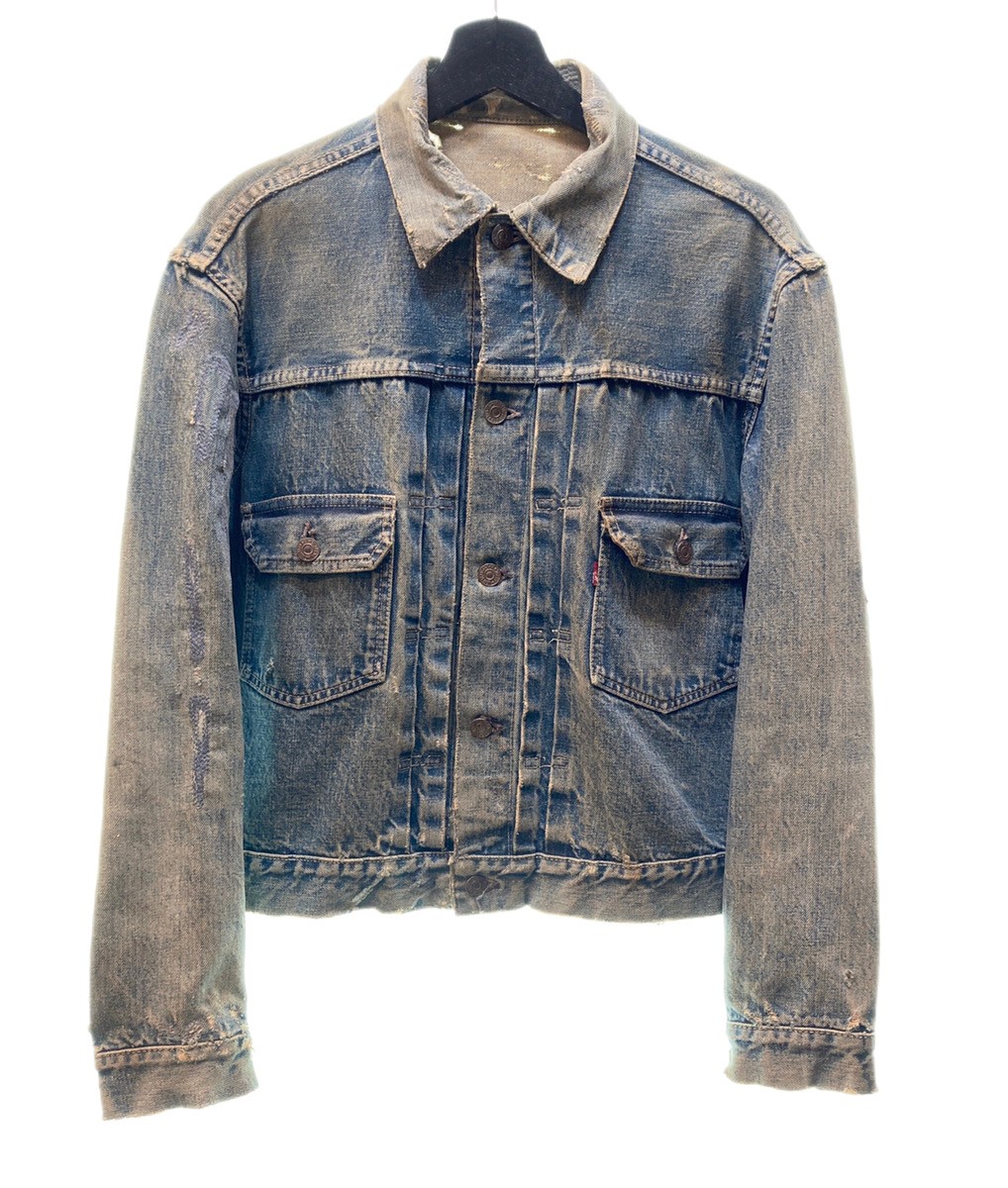 【楽天市場】【中古】 リーバイス Levi's 506XX 1st original vintage denim jacket 40's~50's  ファースト オリジナル ヴィンテージ デニムジャケット 片面タブ シンチバック 青 ジャケット 無地 ブルー 104MT-88 : ドンドンサガール