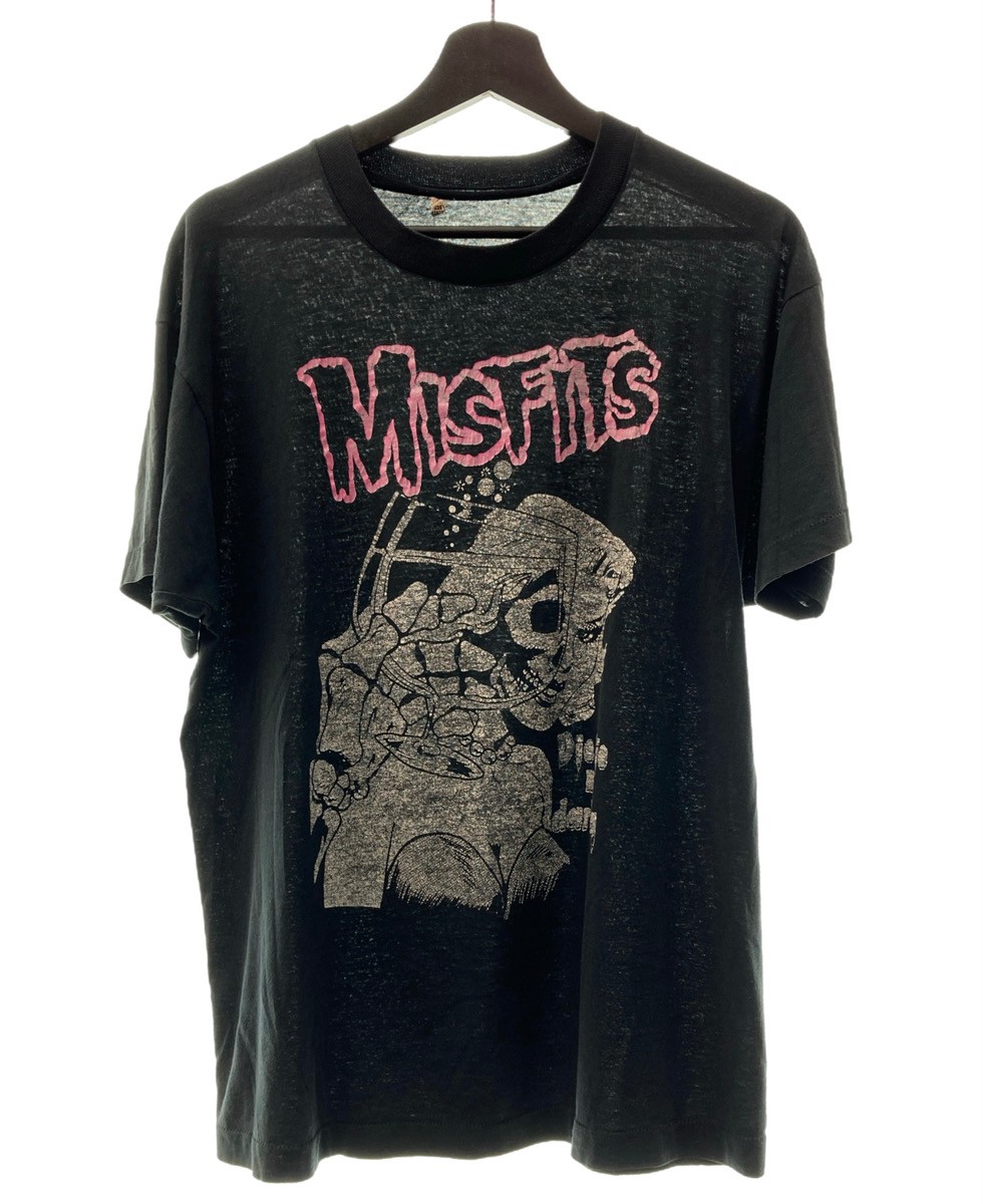【中古】 バンドTシャツ BAND-T 80's Misfits ミスフィッツ Die, Die My Darling SCREEN STARS スクリーンスターズ 袖裾 シングルステッチ 黒 XL Tシャツ プリント ブラック 104MT-165｜ドンドンサガール