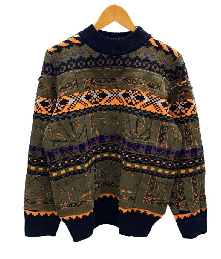 sacai サカイ 22AW Bandana Jacquard Knit Pullover バンダナジャガードニットプルオーバー 1 ホワイト 楽天市場】【中古】 sacai サカイ 22AW Bandana Jacquard Knit