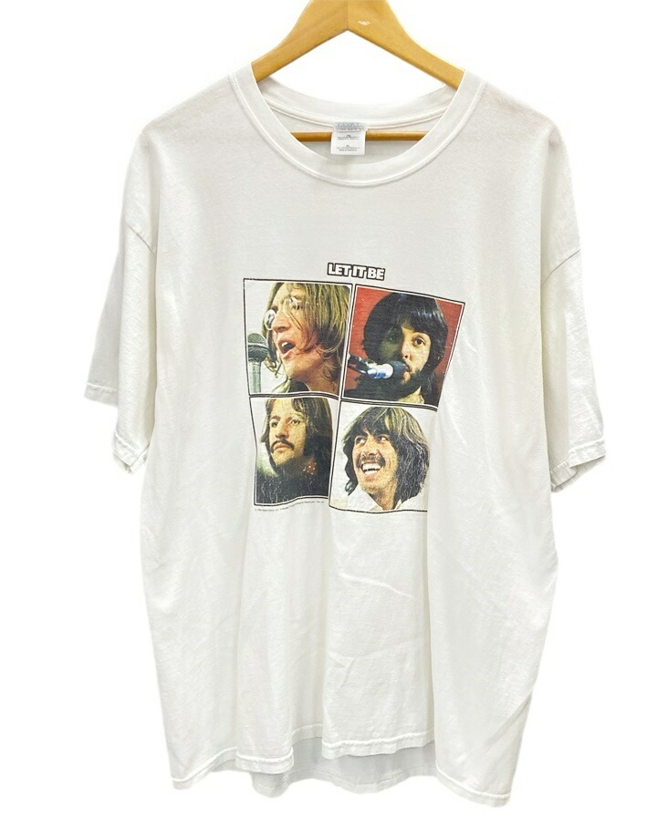 新品ビンテージビートルズTシャッ袋付き Import】Beatles Let It Be Print Tee ”Apple Corps LTD