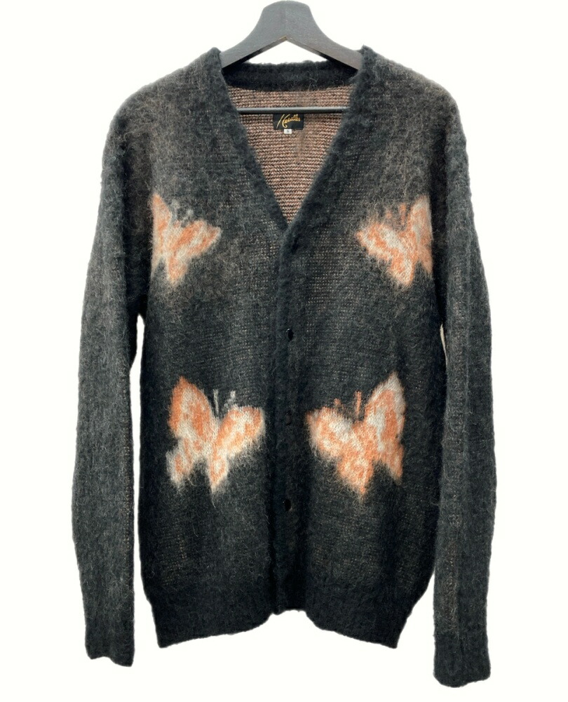 Needles 蝶刺繍 カーディガン グレー/ネイビー Needles 蝶刺繍 カーディガン グレー/ネイビー Needles 蝶模様