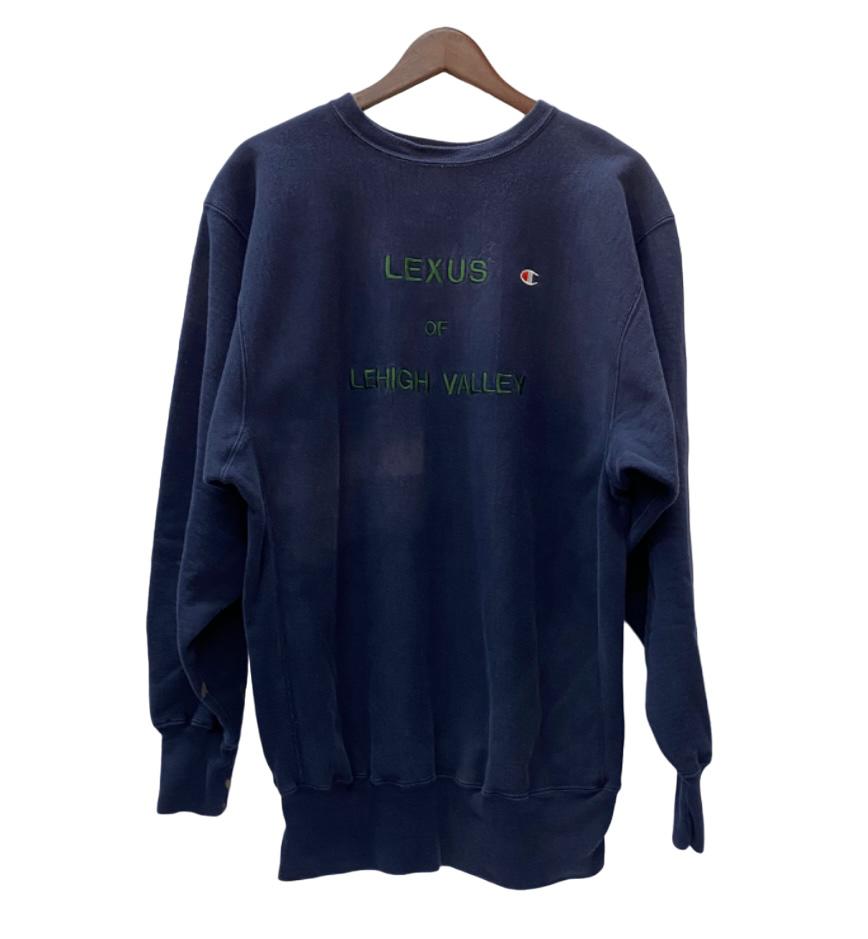 【中古】チャンピオン Champion 90s REVERSE WAVE USA製 LEXUS スウェット ネイビー XXLサイズ 201MT-2811 VB|ドンドンサガール