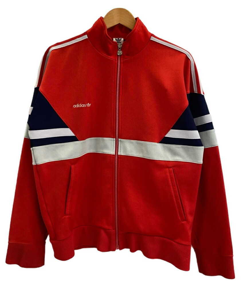 アディダス　ヴィンテージ　トラックトップ　デサント期　レッド 楽天市場】【中古】アディダス adidas 80S デサント製 ジャージ