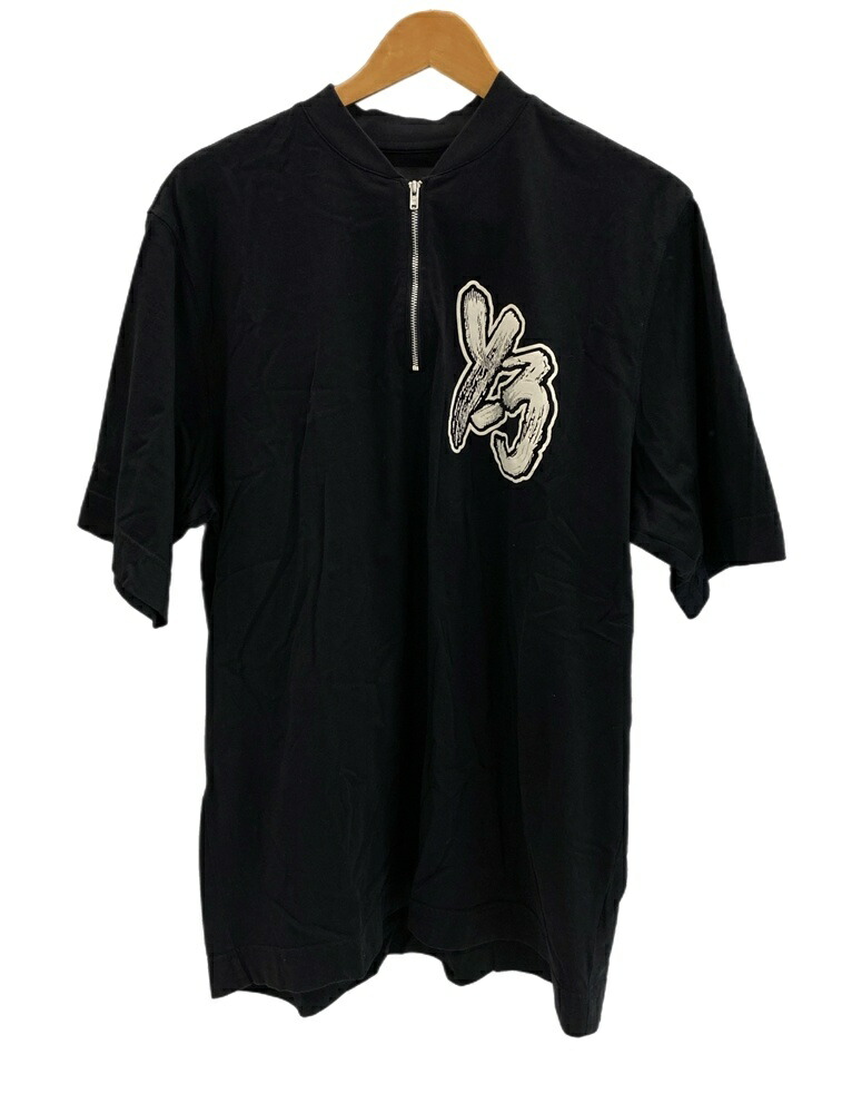 【即発】Y-3 ロゴ入りハーフジップTシャツ(H44812) 即発】Y-3 ロゴ入りハーフジップTシャツ(H44812) (Y-3/Tシャツ