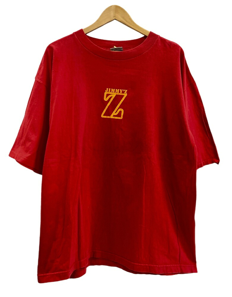 【中古】ジミーズ JIMMY\u0027Z うしろ側刷り上げる 労働者の一団のど首 半袖カットソー 赤 ティーシャツ 赤いこと 101MT-4016