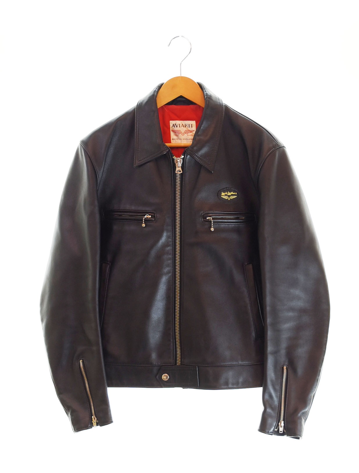 AVIakit ブラックレザー シングルライダース 40 直営店限定》SINGLE RIDERS JACKET/シングルライダースジャケット