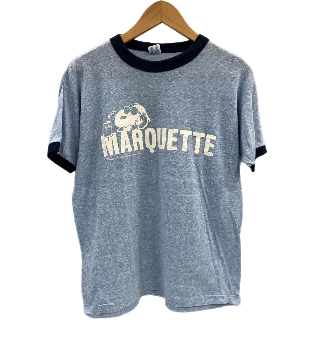 USA製 Champion チャーリーブラウン×スヌーピー染込プリント Tシャツ 激レアUSA製 Champion チャーリーブラウン染込プリント Tシャツ