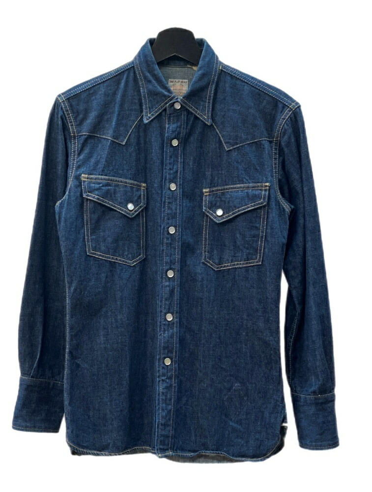 THE FLAT HEAD フラットヘッド7001 デニムシャツ刺繍虎サイズ38 The Flat Head Head（フラットヘッド）デニムウエスタンL/S